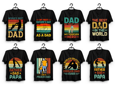 Dad Father T-Shirt Design Bundle quotes t shirt design