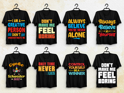 Typography T-Shirt Design Bundle