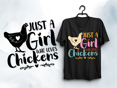 Who Loves Chickens T-Shirt Design