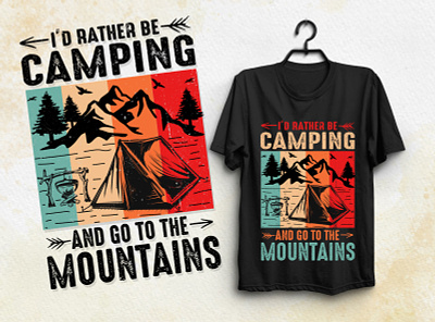 Mountain Camping T-Shirt Design camping t shirt