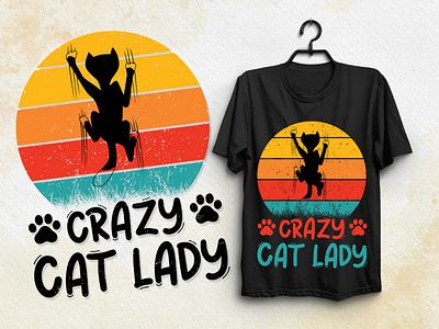 Crazy Cat Lady T-Shirt Design