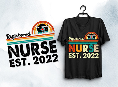 Registered Nurse T-Shirt Design typography t shirt