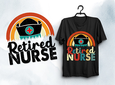 Retired Nurse T-Shirt Design typography t shirt