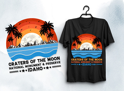 Craters of the Moon T-Shirt Design typography t shirt