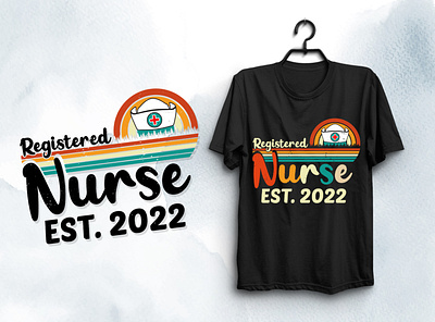 Registered Nurse T-Shirt Design typography t shirt