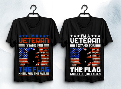 I'm A Veteran T-Shirt Design typography t shirt