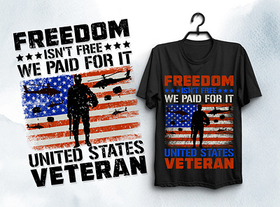 United States Veteran T-Shirt Design typography t shirt