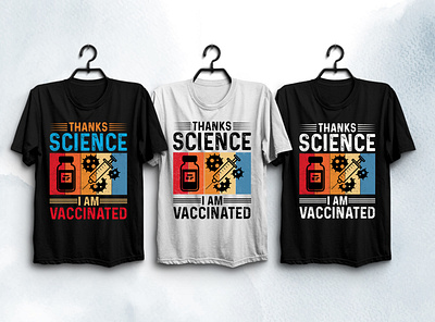 Vaccinated T-Shirt Design typography t shirt