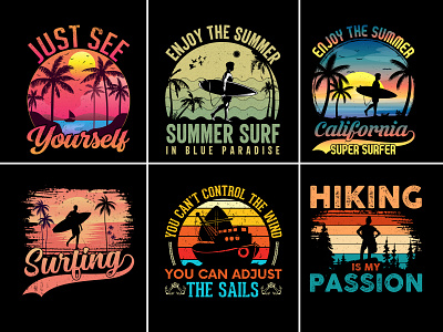 Sunset T-Shirt Design Bundle