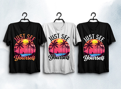 Just See Yourself T-Shirt Design typography t shirt