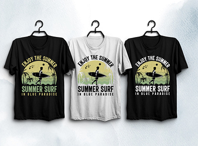 Summer Surfing T-Shirt Design typography t shirt