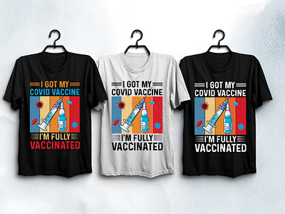 Covid Vaccinated T-Shirt Design