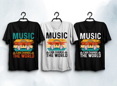 Music World T-Shirt Design typography t shirt