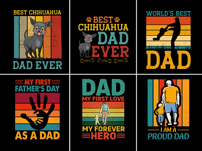 Vintage Retro Sunset-Dad T-Shirt Design t shirt design