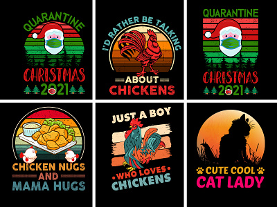 Vintage Retro Sunset T-Shirt Design Bundle