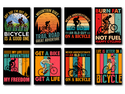 Bicycle Lover T-Shirt Design Bundle