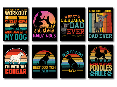 Dog Lover T-Shirt Design Bundle typography t shirt