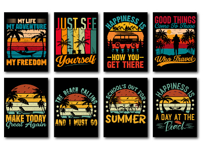 Summer T-Shirt Design Bundle typography t shirt