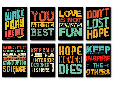 Typography T-Shirt Design Bundle