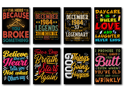 Typography T-Shirt Design Bundle