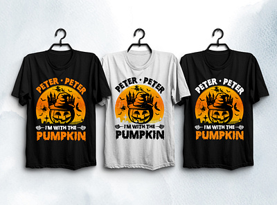Pumpkin Halloween T-Shirt Design typography t shirt