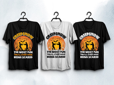 CreepShow Halloween T-Shirt Design typography t shirt