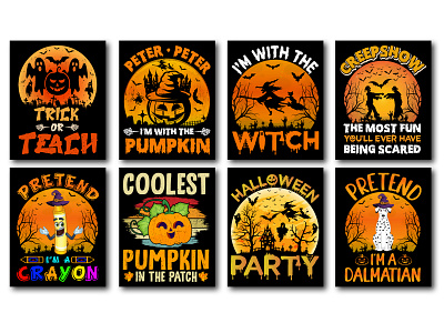 Halloween T-Shirt Design Bundle