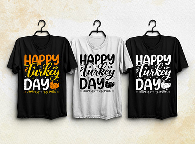 Happy Turkey Day Thanksgiving T-Shirt Design typography t shirt