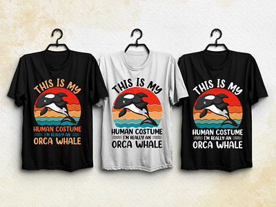 Orca Whale Human Costume T-Shirt Design