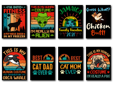 Vintage Retro T-Shirt Design Bundle