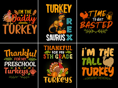 Thanksgiving Day T-Shirt Design Bundle typography t shirt