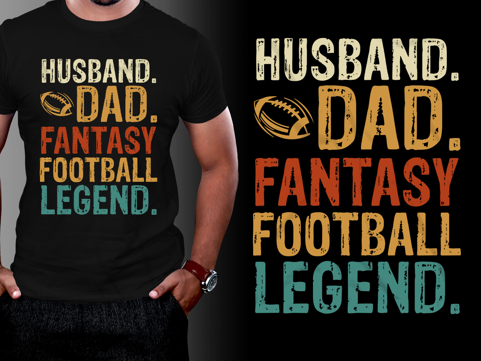 Dad Fantasy Football Legend T-Shirt by T-Shirt Design Bundle on Dribbble