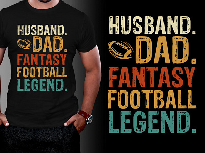 Dad Fantasy Football Legend T-Shirt typography t shirt