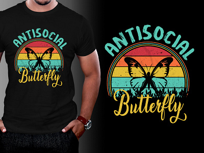 Butterfly T-Shirt Design typography t shirt