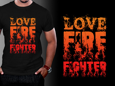 Fire Fighter T-Shirt Design