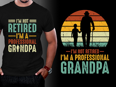T-Shirt Design-Retired Grandpa t shirt t shirt design t shirt design retired grandpa