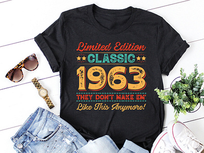 Limited Edition Classic 1963 60th Birthday T-Shirt Design