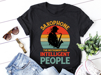 Saxophone The Instrument For Intelligent People T-Shirt Design