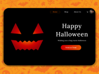 Halloween Website black design halloween illustration typography ui ui design ux