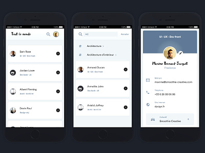 Shared contact list - Proto V1 to test on Invision