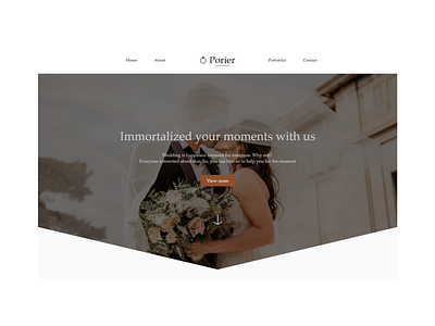 Porier Wedding Wesbite minimalist ui ux web webdesign wedding