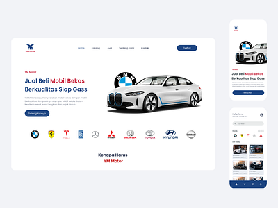 YM Motor Mobile and Website automotive car dealer showroom