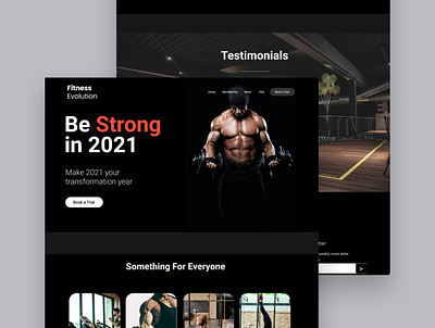 Fitness Evolution design gym gym website ui web