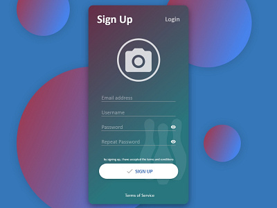 Sign Up page adobe xd design ui uidesign ux vector