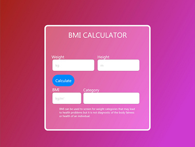 BMI Calculator adobe xd art design ui uidesign ux