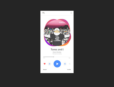 Music Player light adobe xd app design flat illustration ui ui design uidesign uiux ux