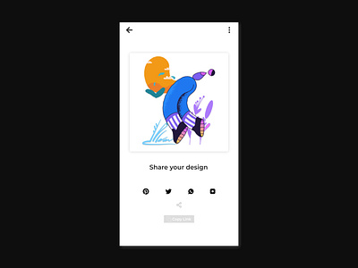 Share Page Light adobe xd app design graphic design illustration ui ui design uidesign uiux ux