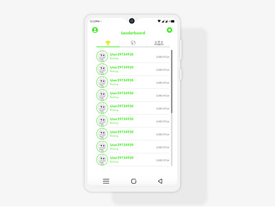 Leaderboard adobe xd app design illustration ui ui design uidesign uiux ux vector