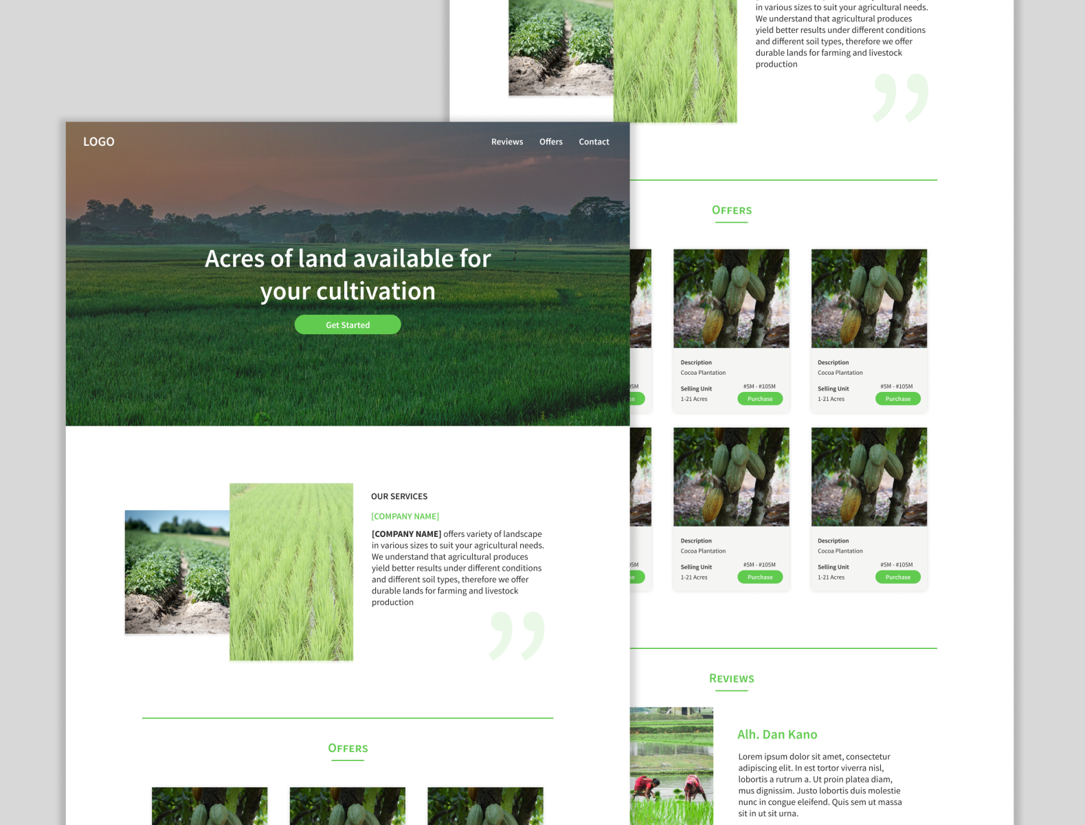 Agricultural E-commerce by Adekunle on Dribbble