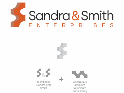 Sandra & Smith branding design illustration logo vector